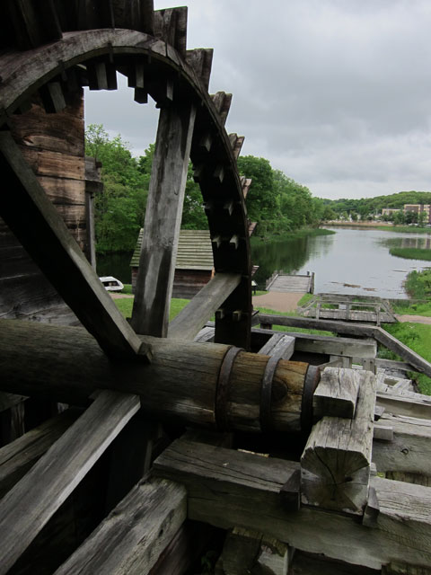 An Undershot Waterwheel. One of five waterwheels at the "works."