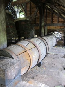The bellows at the furnace driven by water power