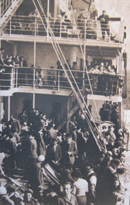 IMMIGRANTS ABOARD SHIP
