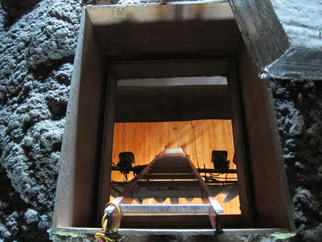 And a view of the stage (showing the tallest of ladders) you will never see either.