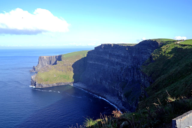 The northern end of the Cliffs of Moher from the visitor center.