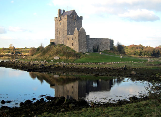 Arriving at Dunguaire Castle