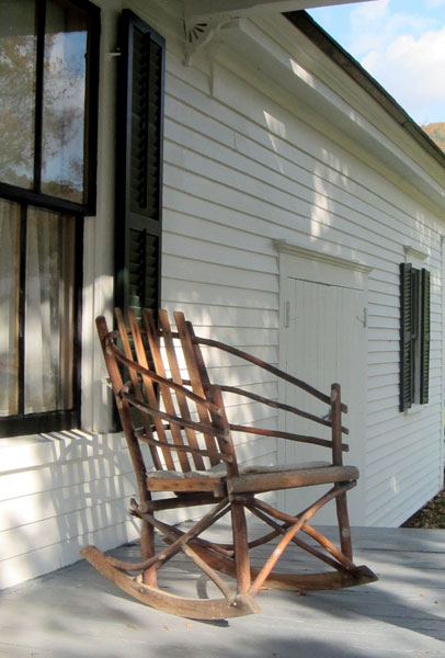 On President Coolidge's porch.