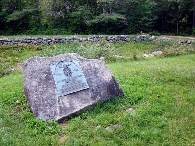 The "restored" cellar hole.