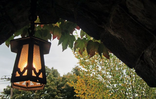 Outside Chapel doorway.