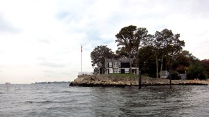 Leaving the Five Mile River looking south to Darien, CT
