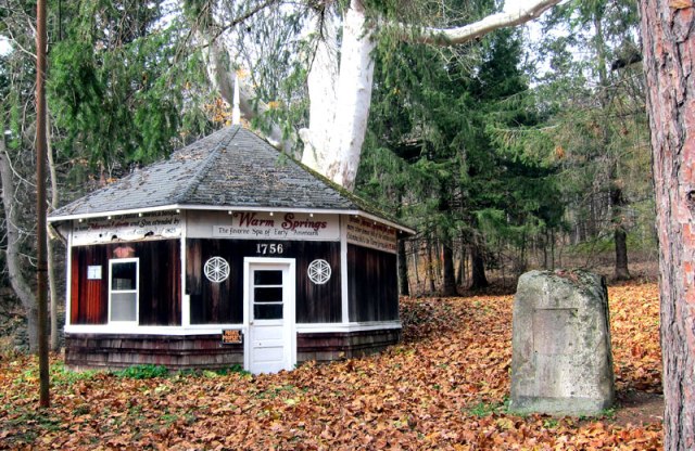 The Lebanon Spring House covering the original structure c1756.