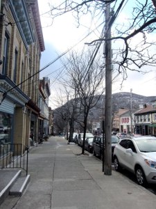 Parked on the street in Cold Spring, NY