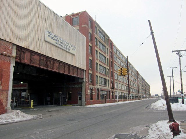 The south side of the Highland Avenue Plant. This entrance opens to the interior where the iconic images and videos were taken with tons of Model Ts rolling out.