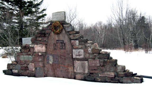 Monument at the high point erected in 1910.