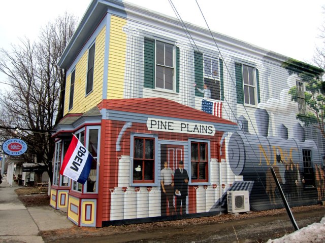 Downtown Pine Plains. Gives me an idea for my house, or better yet the east side of the Town Hall.