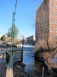 The sluiceway going under the dining room
