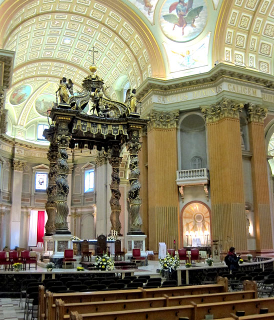 Close up of The Baldacchino - just as you would see in Rome.