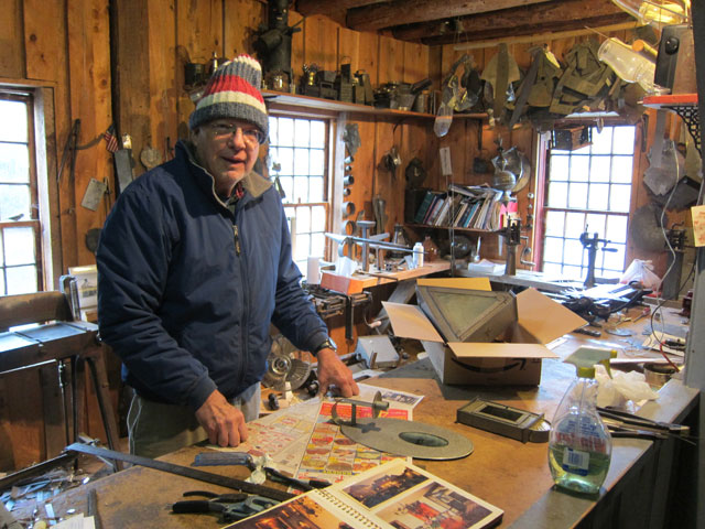 Dave Claggett, resident tinsmith in Weston.