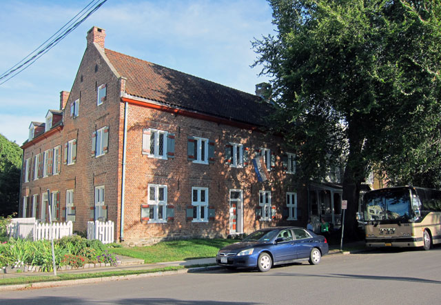 Fort Crailo - Rensselaer, New York - car, and our bus.