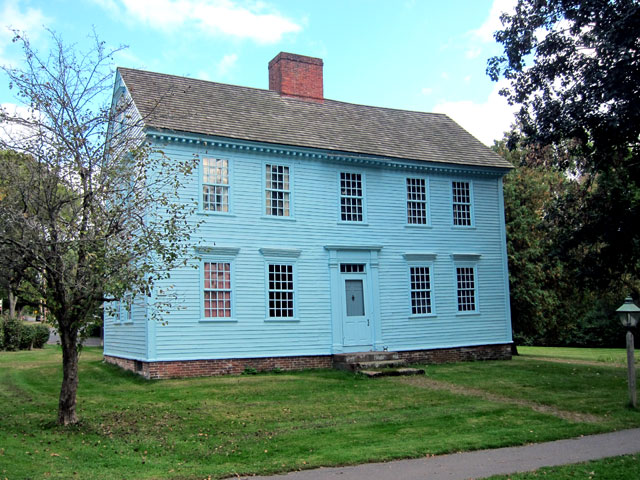 Wells-Thorn House at Historic Deerfield. Painted blue by the original owner, a lawyer, so everyone knew where he lived.