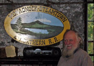 Chris before one of the original Steamtown signs