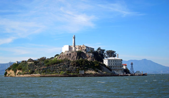 On the boat to Alcatraz Island